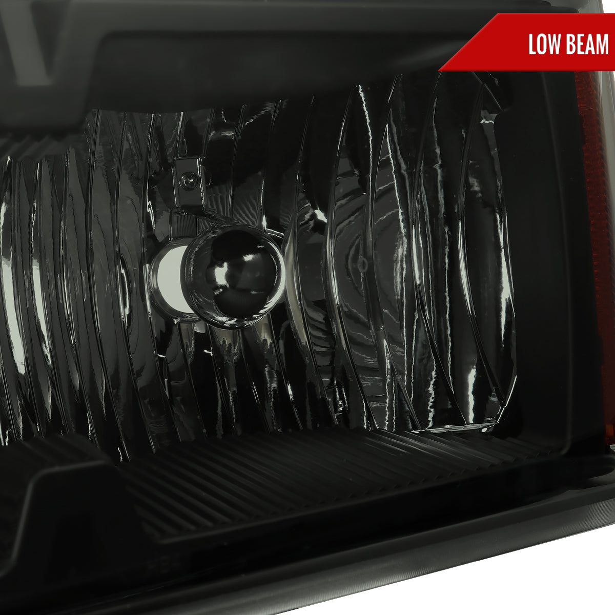 2004-2012 Chevrolet Colorado/GMC Canyon/Isuzu I-Series Factory Style Headlights & Corner Lights Pair(Matte Black Housing/Smoked Lens)
