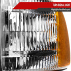 1994-2001 Dodge RAM 1500/2500/3500 Factory Style Headlights and Corner Lights (Chrome Housing/Clear Lens)