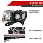 1999-2001 Dodge RAM 1500 Sport Factory Style Headlights and Corner Lights (Chrome Housing/Clear Lens)