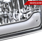 2001-2011 Ford Ranger LED Bar Factory Style Headlights w/Amber Corner Lamp (Chrome Housing/Clear Lens)