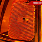 2001-2011 Ford Ranger LED Bar Factory Style Headlights w/Amber Corner Lamp (Chrome Housing/Clear Lens)