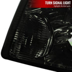 2001-2011 Ford Ranger Factory Style Headlights w/ Amber Lens Corner Signal Lights (Chrome Housing/Smoked Lens)