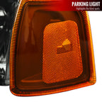 2001-2011 Ford Ranger Factory Style Headlights w/ Amber Lens Corner Signal Lights (Chrome Housing/Smoked Lens)