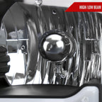 2001-2011 Ford Ranger LED Bar Factory Style Headlights w/Amber Corner Lamp (Matte Black Housing/Clear Lens)