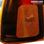 2001-2011 Ford Ranger Factory Style Headlights w/ Amber Lens Corner Signal Lights (Matte Black Housing/Clear Lens)
