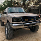 1993-1997 Ford Ranger Factory Style V2 Headlights w/ Corner Lights (Chrome Housing/Smoked Lens)