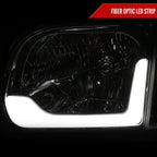 2005-2006 Toyota Tundra/2005-2007 Sequoia LED Bar Factory Style Headlights w/Corner Lamps and Amber Reflector (Chrome Housing/Clear Lens)