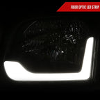 2005-2006 Toyota Tundra/2005-2007 Sequoia LED Bar Factory Style Headlights w/Corner Lamps and Amber Reflector (Matte Black Housing/Clear Lens)