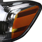 2005-2006 Toyota Tundra/2005-2007 Sequoia LED Bar Factory Style Headlights w/Corner Lamps and Amber Reflector (Matte Black Housing/Clear Lens)