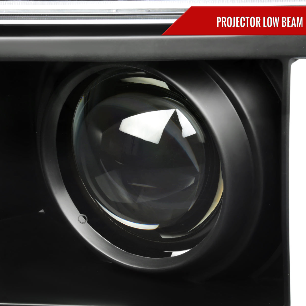 2004-2012 Chevrolet Colorado/GMC Canyon LED Sequential Turn Signal Projector Headlights and Corner Lamp Assembly (Matte Black Housing/Clear Lens)
