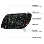2003-2005 Toyota 4Runner Factory Style Headlights (Chrome Housing/Smoked Lens)