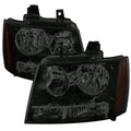 2007-2014 Chevrolet Avalanche/Tahoe/Suburban Factory Style Headlights (Matte Black Housing/Smoked Lens)