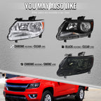 2015-2022 Chevrolet Colorado Factory Headlights (Matte Black Housing / Clear Lens)