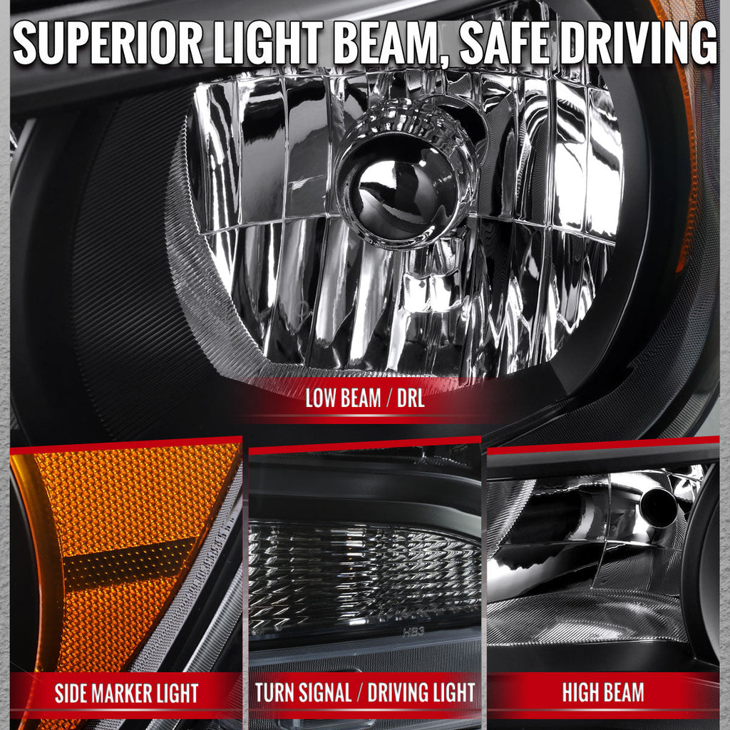 2015-2022 Chevrolet Colorado Factory Style Headlights (Black Housing / Clear Lens)