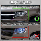 2015-2022 Chevrolet Colorado Factory Style Headlights (Black Chrome Housing / Clear Lens)