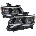 2015-2022 Chevrolet Colorado Factory Style Headlights (Black Chrome Housing / Clear Lens)