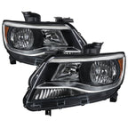 2015-2022 Chevrolet Colorado Factory Style Headlights (Black Chrome Housing / Clear Lens)