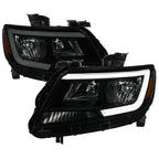 2015-2022 Chevrolet Colorado Factory Style Headlights with Sequential Switchback LED Bar Turn Signal (Matte Black Housing / Smoked Lens)