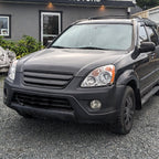 2005-2006 Honda CR-V Factory Style JP Headlights with Amber Reflectors (Chrome Housing/Clear Lens)
