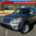 2005-2006 Honda CR-V Factory Style JP Headlights with Amber Reflectors (Chrome Housing/Clear Lens)