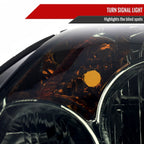 2005-2006 Honda CR-V Factory Style JP Headlights with Amber Reflectors (Chrome Housing/Smoked Lens)