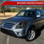 2005-2006 Honda CR-V Factory Style JP Headlights with Amber Reflectors (Chrome Housing/Smoked Lens)
