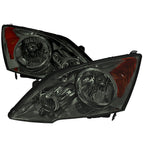 2007-2011 Honda CR-V Factory Style Headlights (Chrome Housing/Smoked Lens)