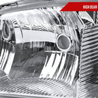 1999-2006 GMC Sierra/Yukonk/Yukon XL Crystal Headlights w/ Amber Reflector (Chrome Housing/Clear Lens)