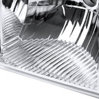 1999-2006 GMC Sierra/Yukonk/Yukon XL Crystal Headlights w/ Amber Reflector (Chrome Housing/Clear Lens)