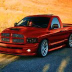 2002-2005 Dodge RAM 1500 /2003-2005 Dodge RAM 2500/3500 LED Tube Factory Style Headlights (Chrome Housing/Smoked Lens)