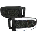 2002-2005 Dodge RAM 1500 /2003-2005 Dodge RAM 2500/3500 LED Tube Factory Style Headlights (Chrome Housing/Smoked Lens)