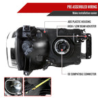 2002-2005 Dodge RAM 1500/ 2003-2005 RAM 2500 3500 Factory Style Headlights (Chrome Housing/Smoked Lens)