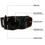 2002-2005 Dodge RAM 1500/ 2003-2005 RAM 2500 3500 Factory Style Headlights (Chrome Housing/Smoked Lens)