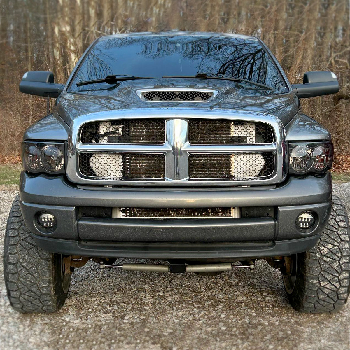 2002-2005 Dodge RAM 1500/ 2003-2005 RAM 2500 3500 Factory Style Headlights (Chrome Housing/Smoked Lens)