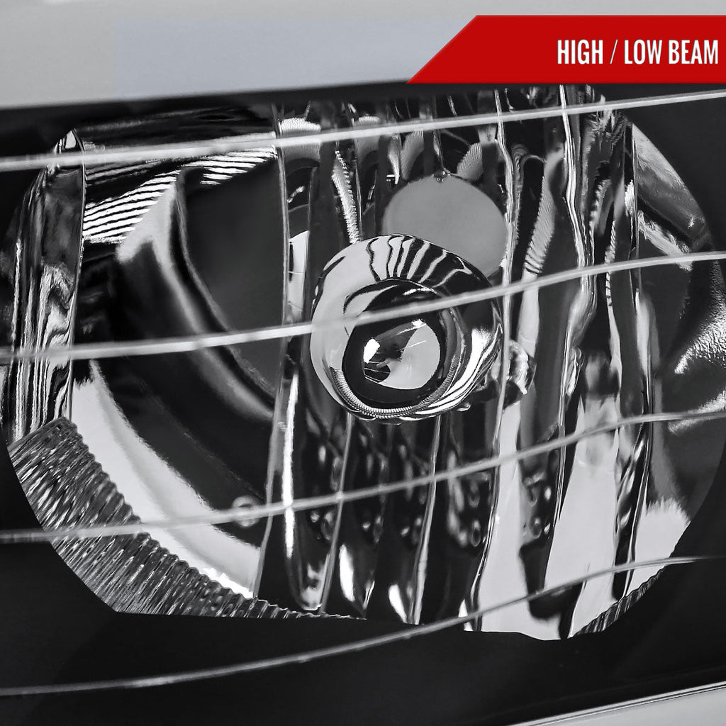 2002-2005 Dodge RAM 1500/2003-2005 Dodge RAM 2500/3500 LED Tube Factory Style Headlights (Matte Black Housing)/Clear Lens)