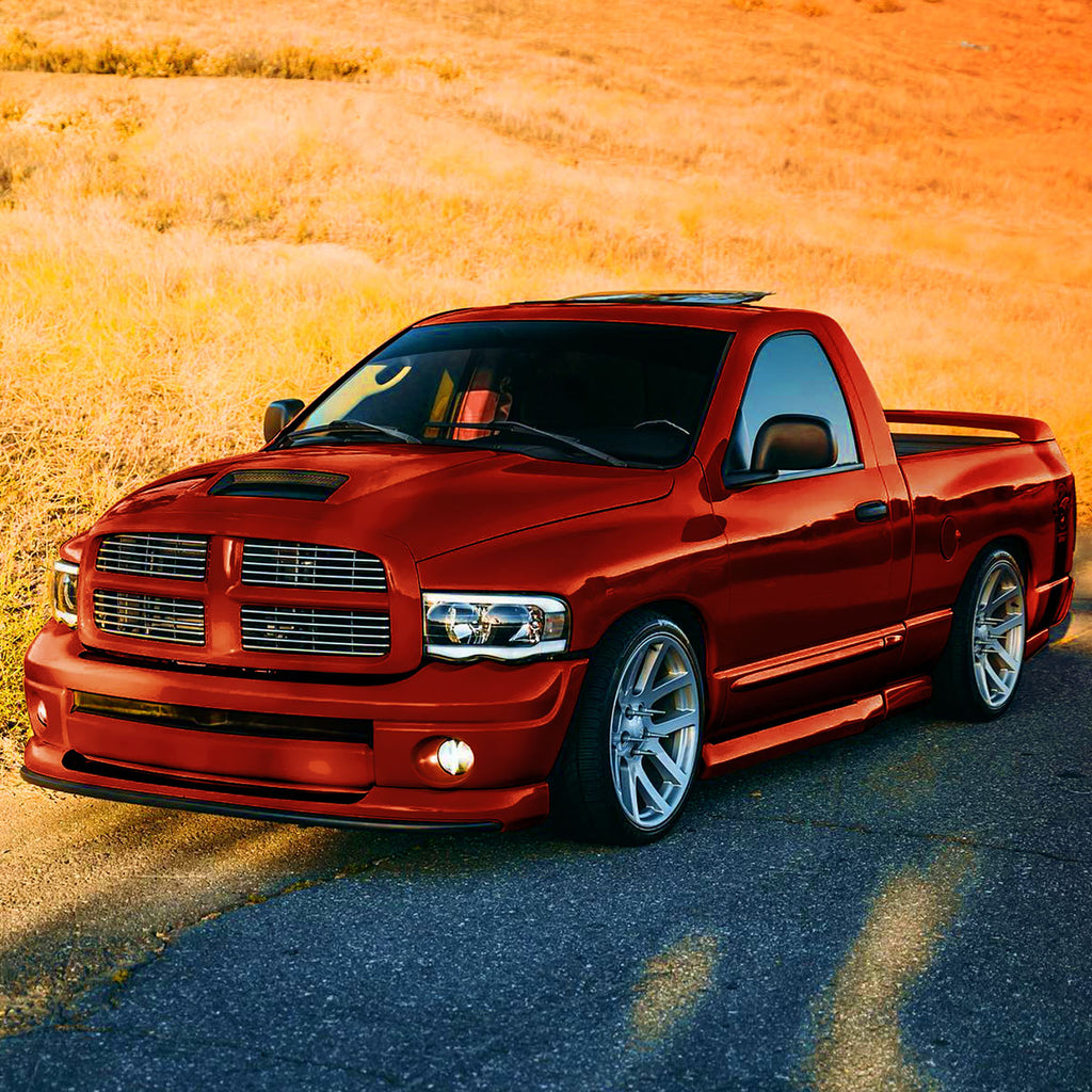 2002-2005 Dodge RAM 1500/2003-2005 Dodge RAM 2500/3500 LED Tube Factory Style Headlights (Matte Black Housing)/Clear Lens)