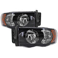 2002-2005 Dodge RAM 1500/ 2003-2005 RAM 2500 3500 Factory Style Headlights (Matte Black Housing/Clear Lens)