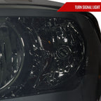 2006-2008 Dodge RAM 1500/ 2006-2009 RAM 2500 3500 LED Bar Factory Style Crystal Headlights (Chrome Housing/Smoked Lens)
