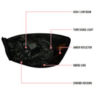 2006-2008 Dodge RAM 1500/ 2006-2009 RAM 2500 3500 Factory Style Crystal Headlights (Chrome Housing/Smoked Lens)