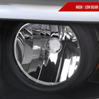 2006-2008 Dodge Ram 1500/ 2006-2009 Ram 2500 3500 LED Tube Factory Style Headlights with Amber Reflector (Matte Black Housing/Clear Lens)
