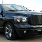 2006-2008 Dodge RAM 1500/ 2006-2009 RAM 2500 3500 Factory Style Crystal Headlights (Matte Black Housing/Clear Lens)