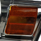 2006-2008 Dodge RAM 1500/ 2006-2009 RAM 2500 3500 LED Tube Factory Style Headlights with Amber Reflector (Chrome Housing/Light Smoked Lens)