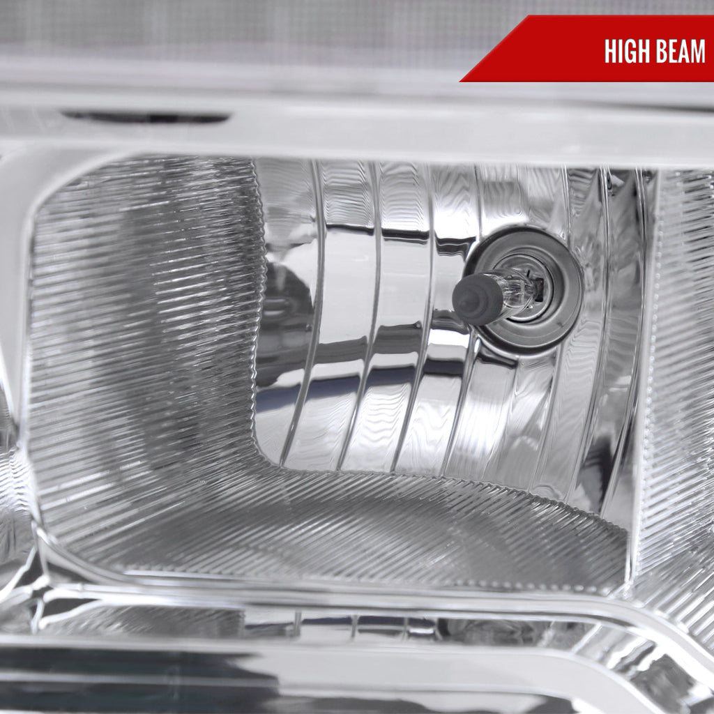 2009-2018 Dodge RAM 1500/2010-2018 RAM 2500 3500 Dual Switchback Sequential LED Bar Factory Style Headlights (Chrome Housing/Clear lens)