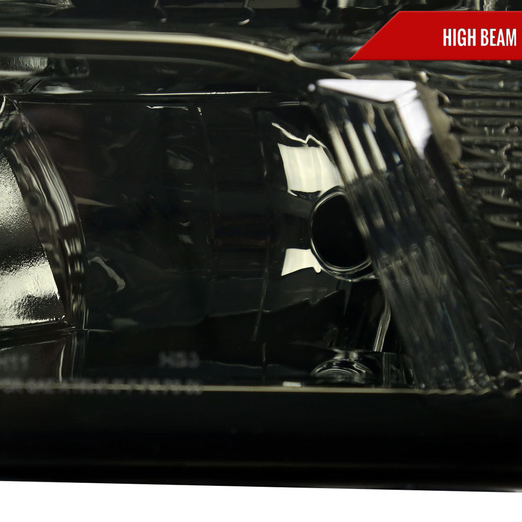 2009-2018 Dodge RAM 1500 / 2019-2021 RAM Classic / 2010-2018 RAM 2500 3500 Factory Quad Style Headlights (Chrome Housing / Smoked Lens)