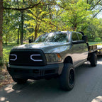 2009-2018 Dodge RAM 1500/ 2019-2021 RAM Classic/ 2010-2018 RAM 2500 3500 Factory Quad Style Headlights (Chrome Housing/Light Smoked Lens)