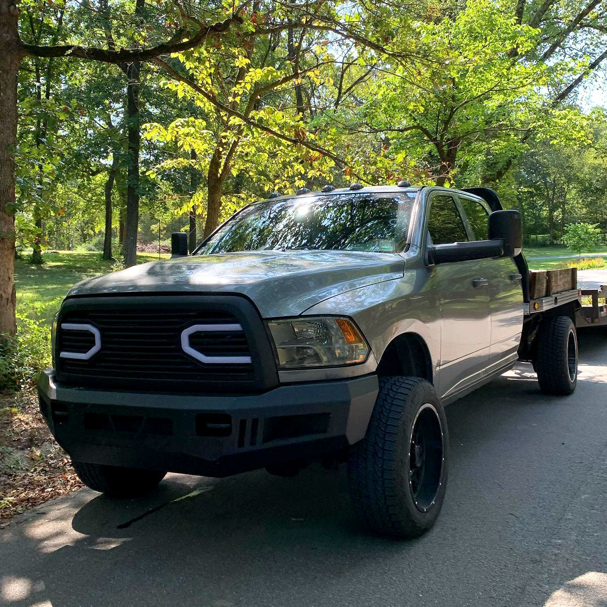 2009-2018 Dodge RAM 1500/ 2019-2021 RAM Classic/ 2010-2018 RAM 2500 3500 Factory Quad Style Headlights (Chrome Housing/Light Smoked Lens)