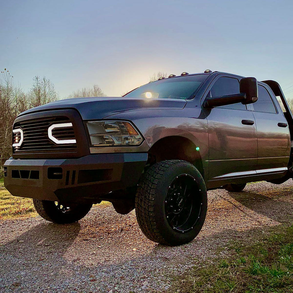 2009-2018 Dodge RAM 1500/ 2019-2021 RAM Classic/ 2010-2018 RAM 2500 3500 Factory Quad Style Headlights (Chrome Housing/Light Smoked Lens)
