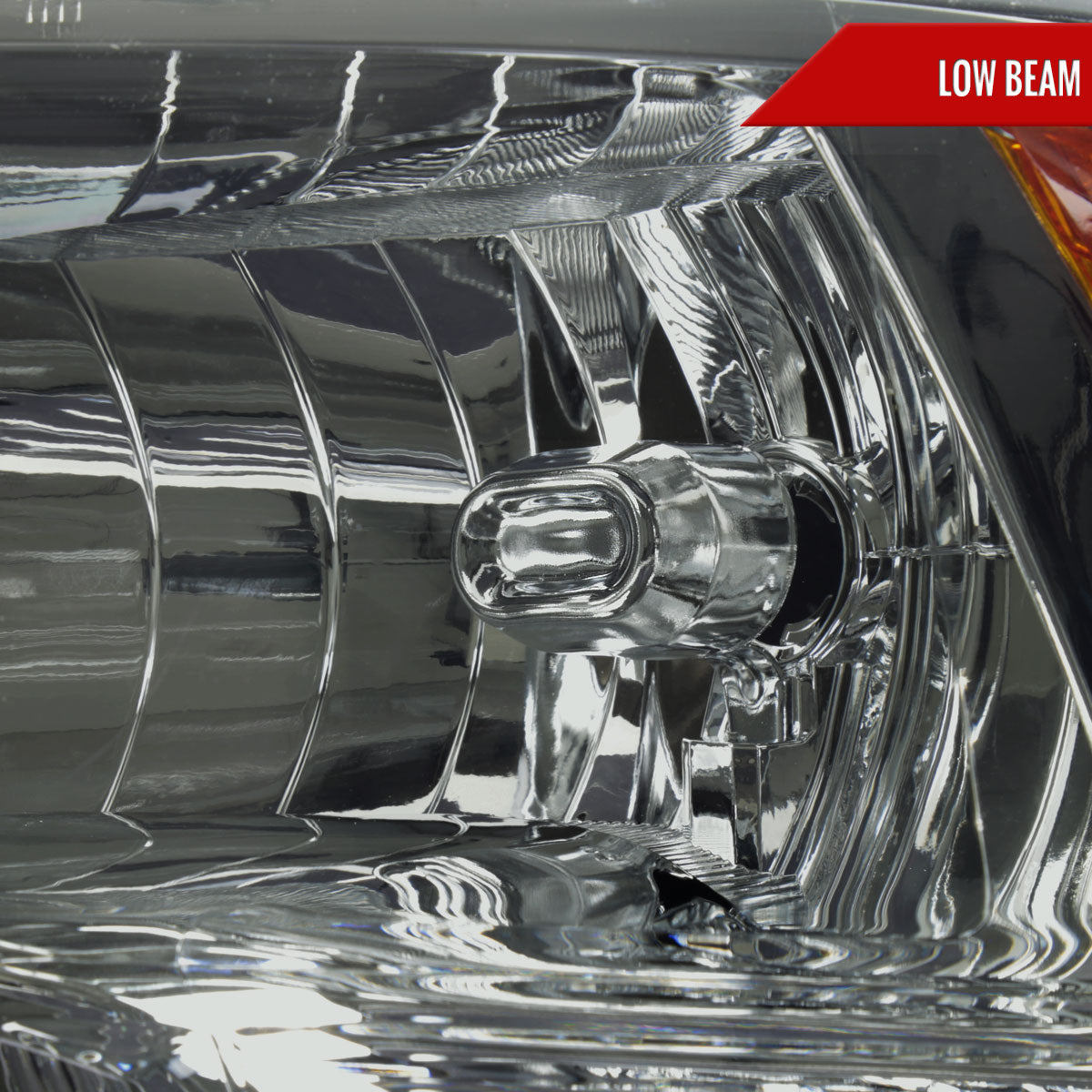 2009-2018 Dodge RAM 1500/ 2019-2021 RAM Classic/ 2010-2018 RAM 2500 3500 Factory Quad Style Headlights (Chrome Housing/Light Smoked Lens)