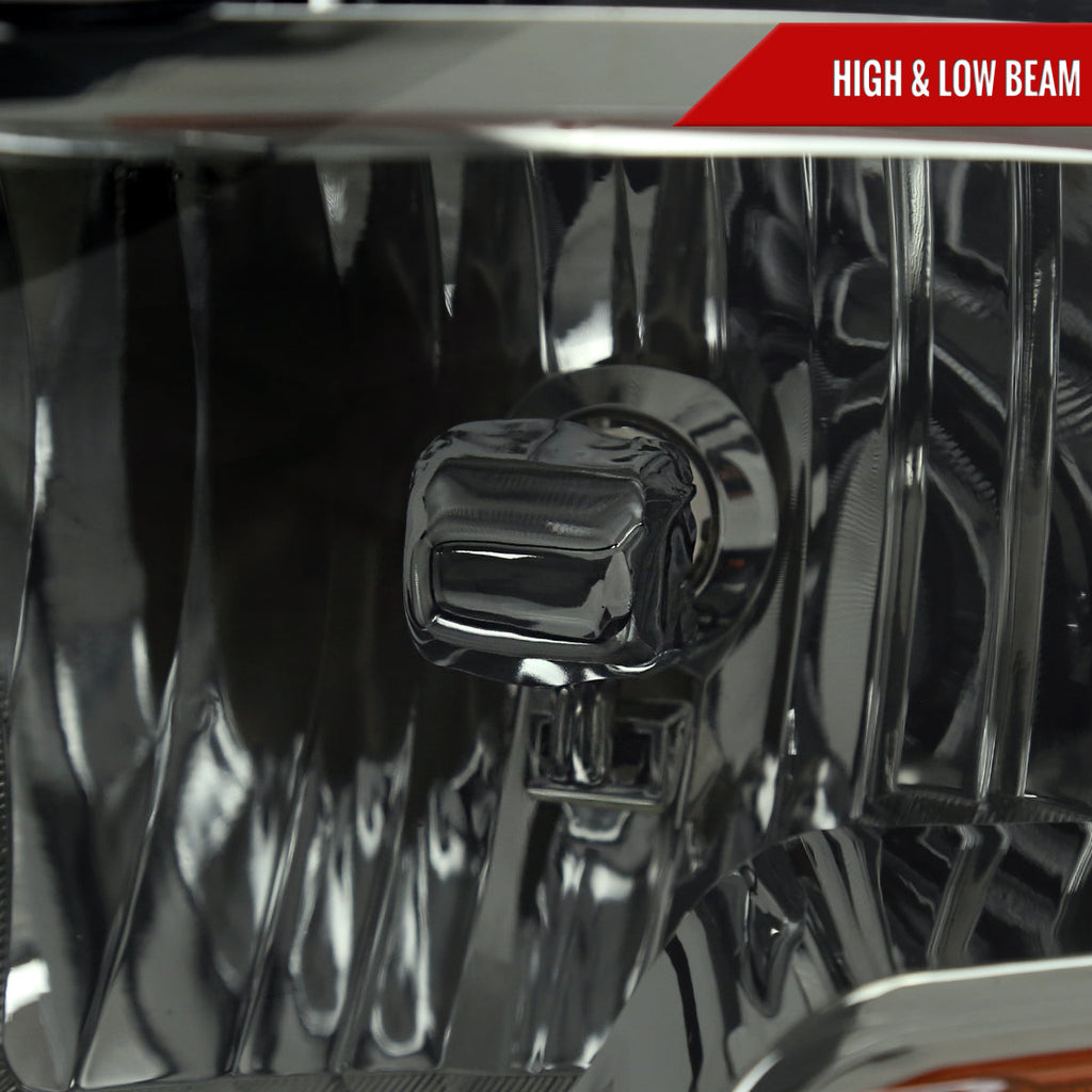 2009-2018 Dodge RAM 1500/ 2019-2023 RAM Classic/ 2010-2018 RAM 2500 3500 Factory Quad Style Headlights (Chrome Housing/Light Smoked Lens)