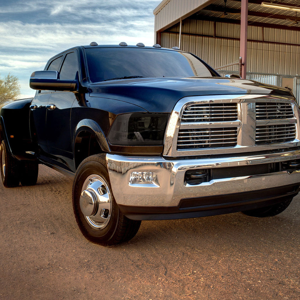 2009-2018 Dodge RAM 1500/ 2010-2018 Dodge RAM 2500/3500 LED Bar Factory Style Headlights (Chrome Housing/Clear Lens)